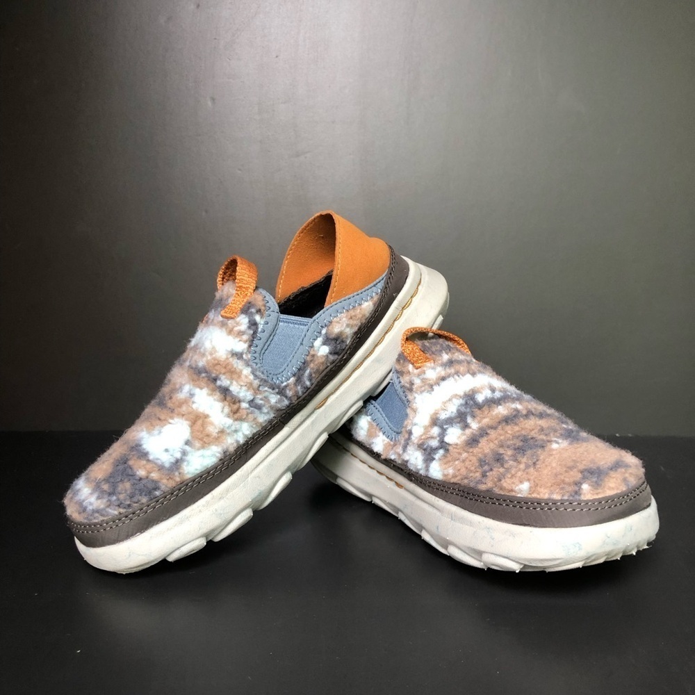 Merrell Hut‎ Moc 2 Women's 5 Snug Beluga Slip-Ons Sherpa Fleece Blue Brown